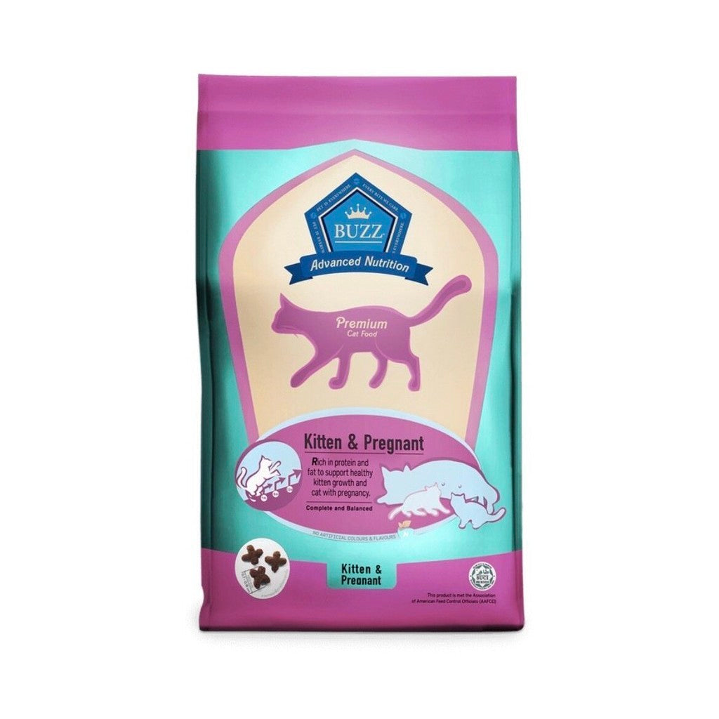 Buzz Premium Advance Nutrition อาหารแมวเกรดพรีเมี่ยม อาหารเม็ดแมวบัซซ์ สูตรบำรุงเฉพาะ ขนาด 1 กิโลกรัม